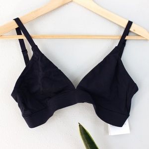 Organic Basics - Organic Cotton Triangle Bra, Women's Medium, Navy, NWT
